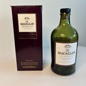 Macallan 1851 Inspiration Scotch Empty Green Bottle With Box